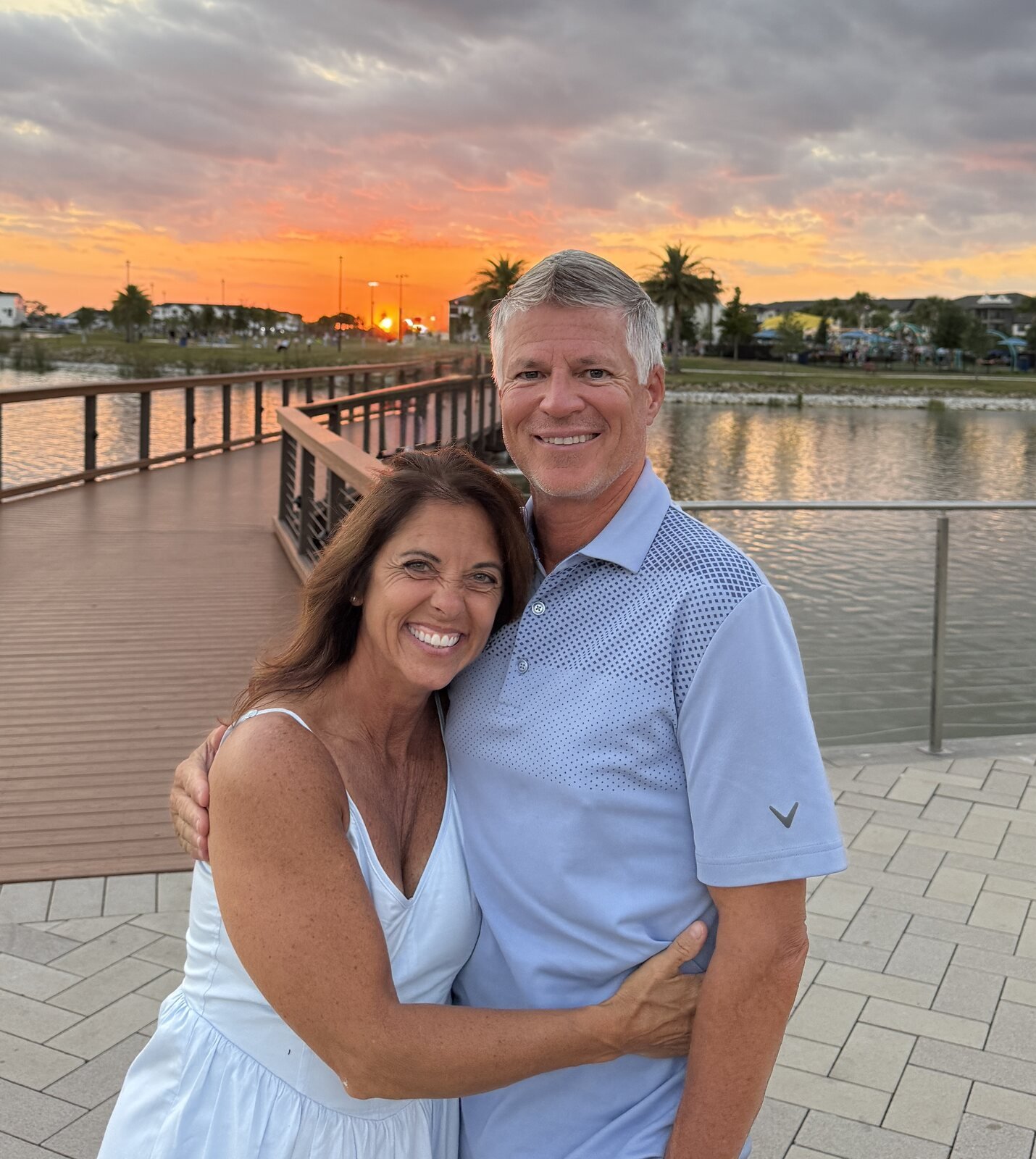 Mark and Jeanine McCool at sunset