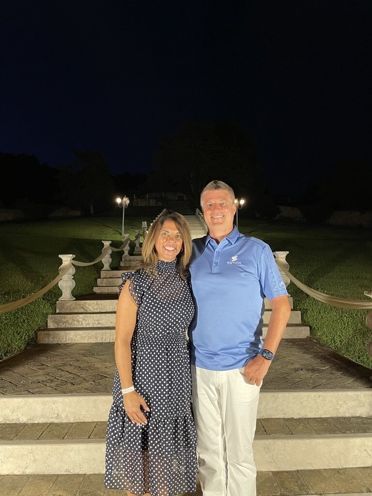 Mark and Jeanine on an evening out